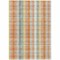 Homeroots 5' X 8' Peach Ivory And Orange Plaid Washable Indoor Outdoor Area Rug 613982 - alternate 6