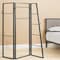 Homeroots 72" Gray Iron Folding Three Panel Screen Room Divider 342778 - alternate 2