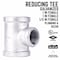 B & K STZ Industries 1 in. FIP X 1 in. D FIP 0.5 in. D FIP Galvanized Malleable Iron Reducing Tee 501877 - alternate 3
