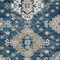 Homeroots 5' X 8' Navy Blue Beige And Ivory Medallion Washable Indoor Outdoor Area Rug 589009 - alternate 4