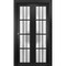 Sartodoors Sliding Closet Bi-fold Doors, Felicia 3312 Matte Black with Frosted Glass, Sturdy Tracks Moldings FELICIA3312BF-BLK-36 x 96 (2* 18x96) - alternate 1