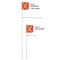 Safetywhips Warning Whip Telescoping Whip with Flag, White Whip, Orange Flag, White Reflective X, 79 Length TW11D-XW - alternate 2