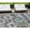 Homeroots 10' X 14' Brown Beige And Blue Southwestern Washable Indoor Outdoor Area Rug 588677 - alternate 1