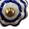 Homeroots Set of Twelve Blue White And Copper Floral Ceramic Drawer Pull Knobs, 12PK 321688 - alternate 3