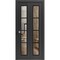 Sartodoors Sliding Closet Bi-fold Doors, Lucia 2466 Matte Black with Clear Glass and Aluminum Strips, Sturdy LUCIA2466BF-BLK-48 x 84 (2* 24x84) - alternate 1
