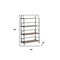 Homeroots 59" Rustic Oak Distressed Metal and Wood Four Tier Etagere Bookcase 285763 - alternate 3