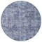 Homeroots 8' Blue And Ivory Round Abstract Washable Indoor Outdoor Area Rug 615442 - alternate 4