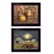 Homeroots Set Of Two Pumpkin Space Harvest Black Framed Print Kitchen Wall Art, 2PK 405771 - alternate 2
