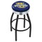 Holland Bar Stool Co 30" Blk Wrinkle Marquette Swivel Bar Stool, Chrome Ring L8B3C30Mrqtte - alternate 1