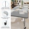 Flash Furniture Commercial Adjustable Height Rectangular Activity Table - Locking Casters-Gray XU-A3072-REC-GRY-T-P-CAS-GG - alternate 4