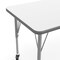 Flash Furniture Commercial Adjustable Height Rectangular Activity Table - Locking Casters-White XU-A2460-REC-WHT-T-P-CAS-GG - alternate 4