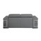 Homeroots 71in Gray And Silver Genuine Leather Love Seat 329590 - alternate 2