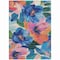 Homeroots 3' X 5' Navy Blue And Sky Blue Floral Washable Indoor Outdoor Area Rug 611071 - alternate 2