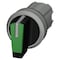 Siemens Illuminable selector switch, 22 mm, round, shiny metal, green 3SU1052-2BP40-0AA0-ZY19 - alternate 2
