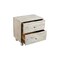 Homeroots 24" Natural And White Solid Wood Distressed Carved Scrollwork Two Drawer Nightstand 555405 - alternate 4