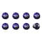 Homeroots Set of Eight Purple And Gray Ceramic And Metal Drawer Pull Knobs, 8PK 544434 - alternate 3