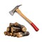 Kings County Tools Wood Splitting Axe w/ Log Pick 21 in Camping Hatchet for Chopping Wood w/ Forged Steel Head GW54A03-19 - alternate 2