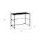 Homeroots 40" Black Wood and Metal Sled Computer Desk 489830 - alternate 2