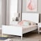 Baxton Studio Roni Modern White Wood Full Platform Bed with Scalloped Edges 256-14082-ZORO - alternate 3