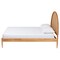 Baxton Studio Wrenley Japandi Oak Brown Wood Queen Bed with Antique Rattan 257-14097-ZORO - alternate 3