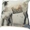 Homeroots 18" Gray Black And Cream Linen Throw Pillow Cover 608175 - alternate 2