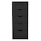 Homeroots 18" Black Charcoal Manufactured Wood Five Drawer Tall and Narrow Dresser 518181 - alternate 1