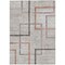 Homeroots 8' X 10' Taupe Charcoal And Copper Geometric Washable Indoor Outdoor Area Rug 588347 - alternate 5