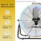 Edendirect 24in 3 Speeds Portable High Velocity Drum Fan Yellow with 1/3 HP, Turbo Blade, Low Noise IR-FAN7806 - alternate 4