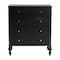 Baxton Studio Callison Spindle Chest - 4-Drawer Farmhouse Vertical Cabinet with Turned Accents for Bedroom, Black 271-14740-ZORO - alternate 3