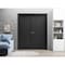 Sartodoors Slab Barn Door Panel 30 x 80in, Quadro 4111 Matte Black, Pocket Closet Sliding QUADRO4111S-BLK-30 - alternate 1