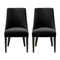 Manhattan Comfort Beever Chenille Wood Dining Chair in Black - Set of 2 DC103-BK - alternate 2