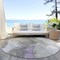 Homeroots 8' Taupe And Lavender Round Abstract Washable Indoor Outdoor Area Rug 611395 - alternate 2