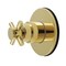 Kingston Brass Single-Handle Six-Way Diverter Valve with Round Trim Kit, Polished Brass KS4032DX - alternate 1