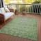 Homeroots 8' X 10' Fern Green Oriental Washable Indoor Outdoor Area Rug 607539 - alternate 2