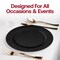 Smarty Had A Party 13" Black Round Disposable Paper Charger Plates (120 Plates), 120PK 2690-RB-CASE - alternate 3