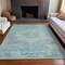 Homeroots 10' X 14' Sky Blue And Blush Medallion Washable Indoor Outdoor Area Rug 615745 - alternate 2