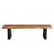 Homeroots 68" Brown and Black Solid Wood And Metal Live Edge Dining Bench 565286 - alternate 4