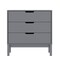 Flash Furniture Dallas Wooden 3-Drawer Dresser for Bedroom, Chest of Drawers for Kids in Gray MG-9007-1-3C-GY-GG - alternate 3