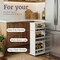 Alaterre Furniture 3 Tier Slim Rolling Storage Cart Narrow Rolling Cart with Handle and Wheels LHKIT-001 - alternate 5