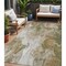 Homeroots 5' X 8' Brown And Ivory Abstract Washable Indoor Outdoor Area Rug 617789 - alternate 1