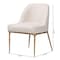 Baxton Studio Nalima Dining Chair - Modern Accent Side Chair with Hand-Forged Metal Frame and Wingback Seat 270-14714-ZORO - alternate 2