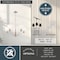 Vaxcel Bellwood 5-Light Satin Nickel Chandelier Glass Shade Dining Room Pendant Fixture H0312 - alternate 4