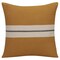 Homeroots 20" X 20" Yellow Striped Cotton Zippered Pillow 535241 - alternate 2