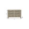 Homeroots 57" Gray Solid Wood Six Drawer Dresser 569588 - alternate 4