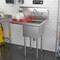 Koolmore 1 Compartment Stainless Steel NSF Commercial Kitchen Prep & Utility Sink with 2 Drainboards SA141611-12L3 - alternate 5