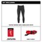 Milwaukee Tool Heated Baselayer Pants, Black/Gray, L M600B-21L - alternate 7