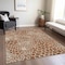 Homeroots 5' X 8' Brown And Beige Geometric Washable Indoor Outdoor Area Rug 595110 - alternate 4