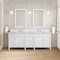 James Martin Vanities Brittany 84" Double Vanity, Bright White w/ 3 CM Eternal Jasmine Pearl Top 655-V84-BW-3EJP - alternate 4