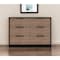 Homeroots 42" Brown and Black Six Drawer Double Dresser 544052 - alternate 9