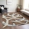 Homeroots 10' X 14' Brown Beige And Gray Abstract Washable Indoor Outdoor Area Rug 599117 - alternate 3